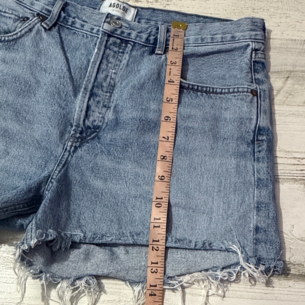 Agolde Rumi Frayed Hem Jean Shorts Button Fly Size 29 - Picture 10 of 10